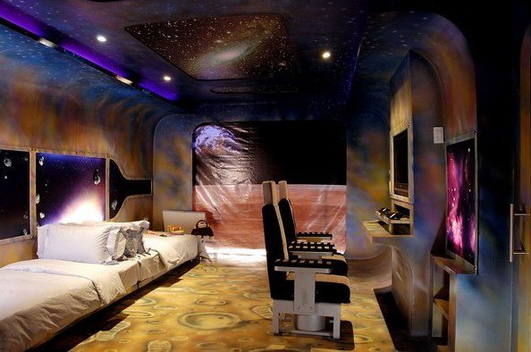 детская комната в стиле космос