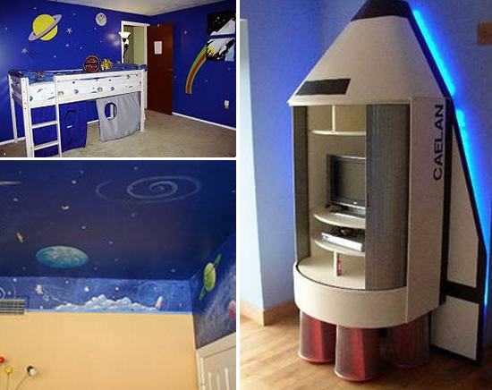 стилизация детской комнаты под космос