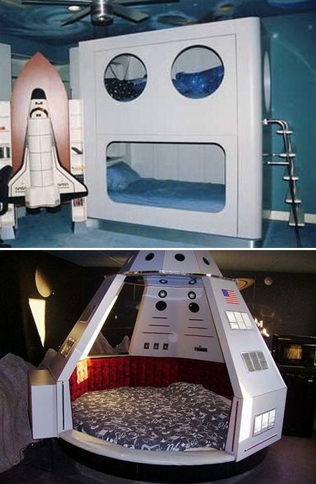 идеи стилизация детской комнаты под космос