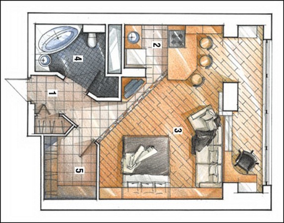 дизайн для однокомнатной квартиры