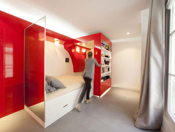 дизайн маленькой квартиры кровать